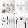 thumbnail image 3 of 4 Pcs Silicone Waterproof Toothbrush Holders,Multi-Function Self Adhesive Hooks for Hanging Key Clothes Towel Cable for Kitchen Bathroom Home Office Mixed2, 3 of 5
