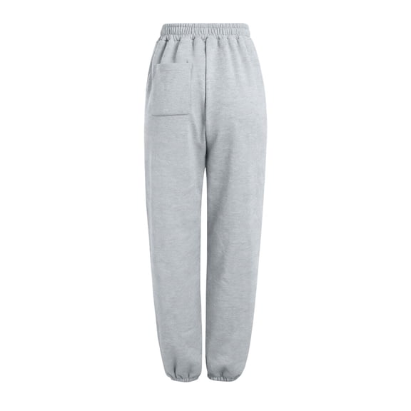 Curuila Children Girls Sweatpants Elastic Waistband Solid Color Relaxed Fit Fashion Casual Trousers Grey Size 4-5 Years