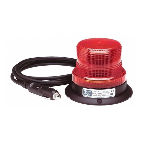 Ecco Beacon Light,Red,Flashing 6465R-MG