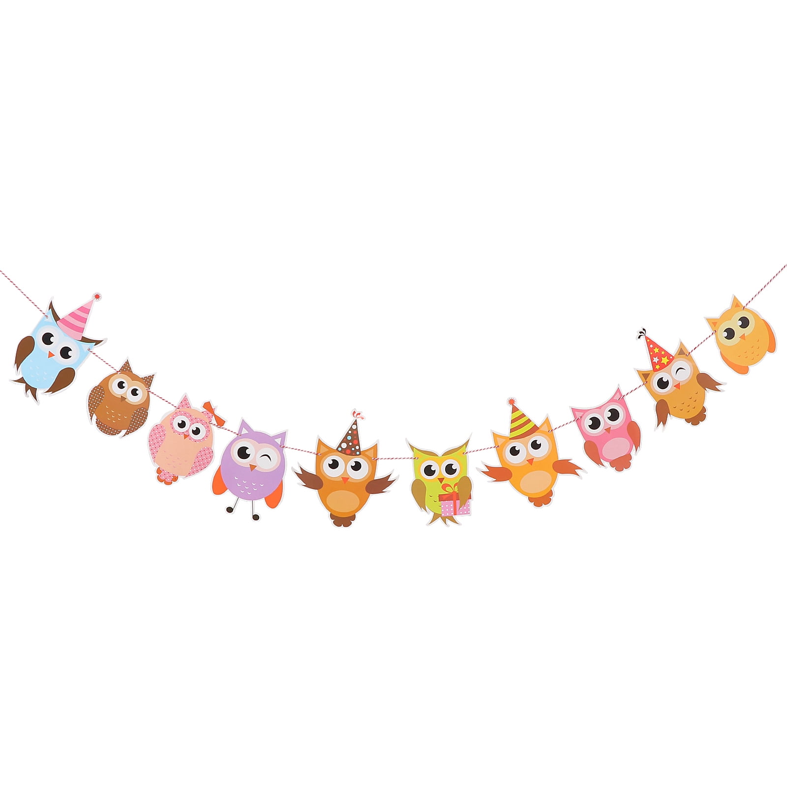 Colorful Owl Paper Bunting Banner Hanging Garland Decorations for Kids  Children Birthday Kindergarten - Walmart.com