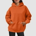 thumbnail image 2 of Krdevn Womens Fall Sweatshirts,Womens Oversized Sweatshirts Pullover Hoodies Short Velvet Sweaters Long Sleeve with Pockets Winter Fall Outfits,Pullover Sweatshirts for Women,Size:S, 2 of 5