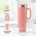 thumbnail image 4 of Beast 50 oz Tumbler Stainless Steel Vacuum Insulated Coffee Ice Cup Double Wall Travel Flask (Blossom Pink), 4 of 5