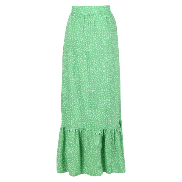 Regatta - Falda Larga Maxi Hadriana Estampado Ditsy para Mujer (Verde Vibrante)