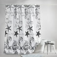 thumbnail image 5 of Coastal Shower Curtain for Bathroom Underwater World Marine Life Print Bath Curtain, Polyester Fabric Water-Repellent, 5 of 6