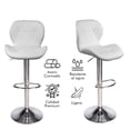 thumbnail image 2 of Set De 2 Bancos De Cocina Mostrador Barra Silla Taburete Comedor Respaldo Alto Altura Regulable y Función Giratoria 360°, 2 of 7