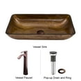 thumbnail image 6 of VIGO Fusion Glass Rectangular Vessel Bathroom Sink with Faucet, 6 of 7
