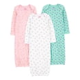 thumbnail image 1 of Bata de dormir Simple Joys de Carter's para niñas, algodón, paquete de 3, 1 of 2