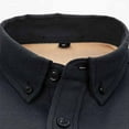 thumbnail image 5 of ZQUUVOU Men's Fleece Lined Shirts Long Sleeve Plush Collared Button Front Jacket with Pocket Warm Winter Tops Black, 5 of 6