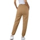 thumbnail image 3 of Gibobby pantalones de pana para mujer Pantalones deportivos con forro polar de algodón para mujer, pantalones deportivos informales con pierna recta (Caqui, L), 3 of 4