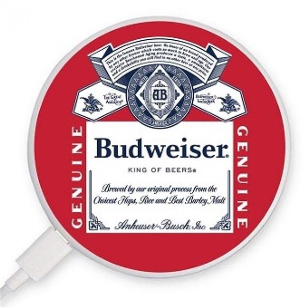 Budweiser 822695 King of Beers Label Coaster Style Rapid Wireless