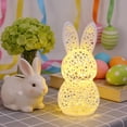 thumbnail image 6 of Easter Hollow Bunny Lamp - Cute Festive Rabbit Night Light, Button Battery Operated Lamp for Home, Table & Easter Party Decoration, 6 of 6