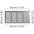 thumbnail image 3 of Cubierta de rejilla Air Cover Ozo Brothers, metal galvanizado, 16 x 8 pulgadas, 3 of 7