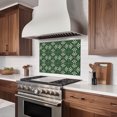 thumbnail image 6 of Mi Alma Removable Vinyl Vintage Flower Dark Green Backsplash Tile Stickers, 24pcs, 6 of 14