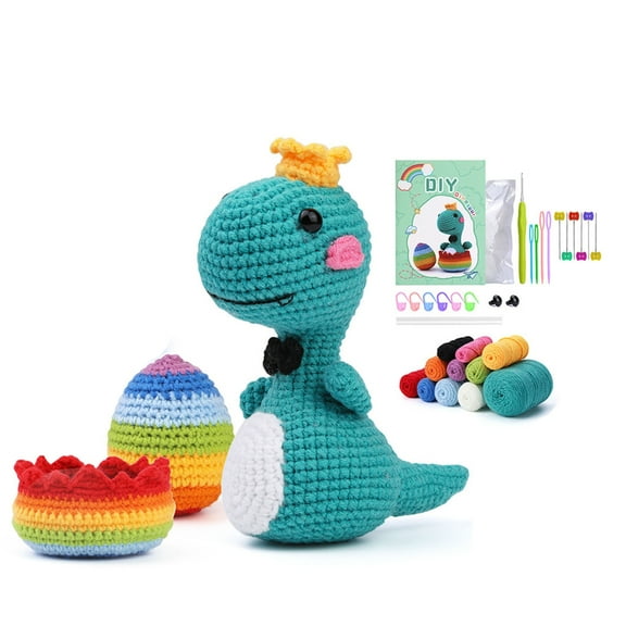 Non-finished Crochet Kits for Beginner Dinosaur Dolls Knitting Crocheting