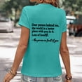 thumbnail image 3 of XEGLSBU Short Sleeve Shirts for Women Pack Lady Fashion Casual Solid Color Round Neck Letter Printed Short Sleeve T Shirt Top Mint Green Size XL, 3 of 4