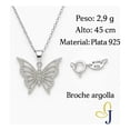 thumbnail image 2 of Collar De Mariposa Con Zirconias Para Mujer De Plata 925 Plateado, 2 of 5