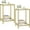 Gold, variant on Side Tables Set of 2 with Tempered Glass, Slim End Tables | Modern Style, 2-Tier Design, Storage Shelves, Drink Table, Accent Table, Living Room, Bedroom, 11.8" D x 15" W, Gold