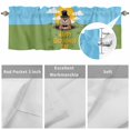 thumbnail image 3 of Happy Groundhog Day Valances for Windows Cartoon Groundhog Hole Grass Blue Sky Sun Valance Curtains Rod Pocket Bathroom Small Window Treatments for Kitchen Living Room Bedroom, 42"x12", 3 of 7