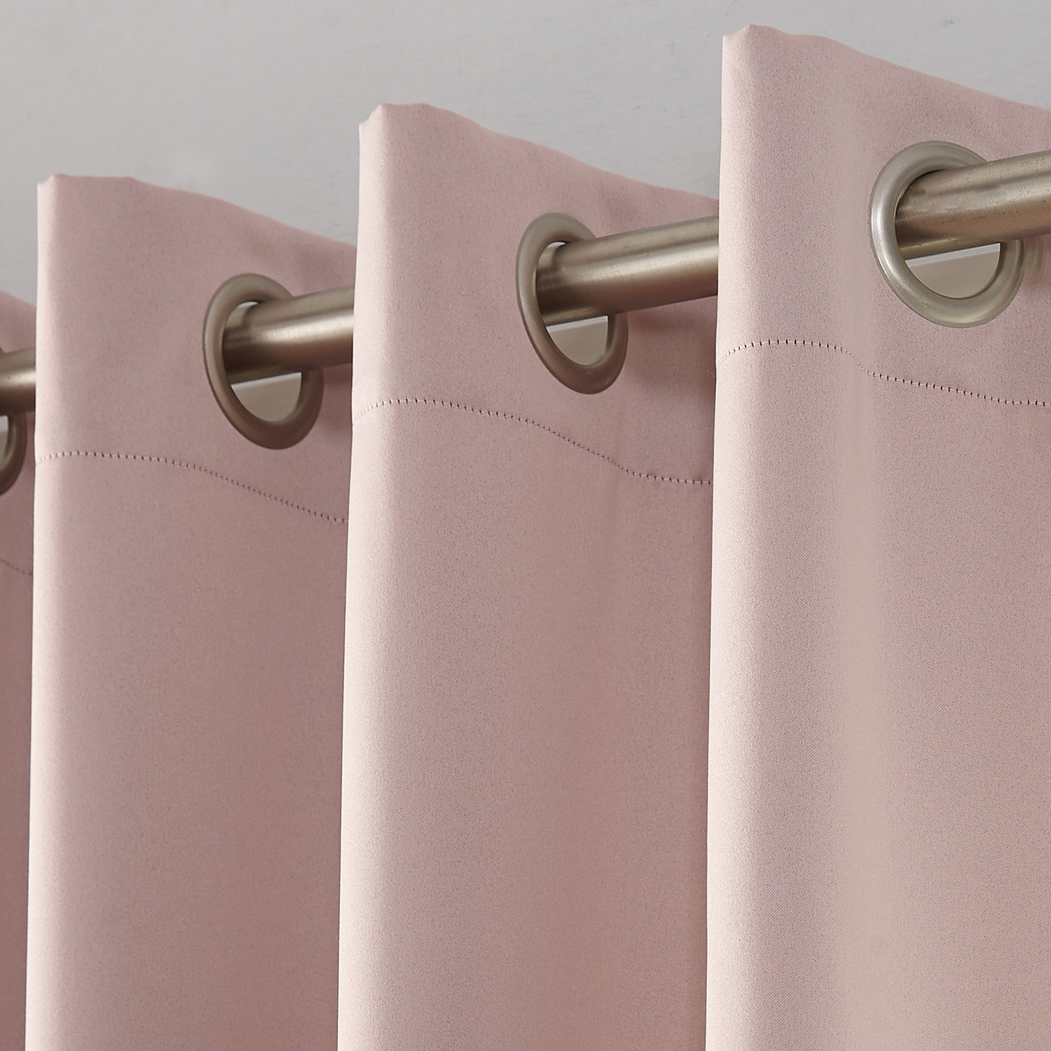 Sun Zero Madison 1-Piece Room Darkening Grommet Curtain Panel, 54"X54", Blush