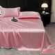 thumbnail image 1 of Ice Silk Bed Sheet Pillow Case 3 Piece Set And Luxurious Soft Ice Silk Bed Sheet Suitable For All Seasons Cool Ice Silk Fabric Washable, 1 of 8
