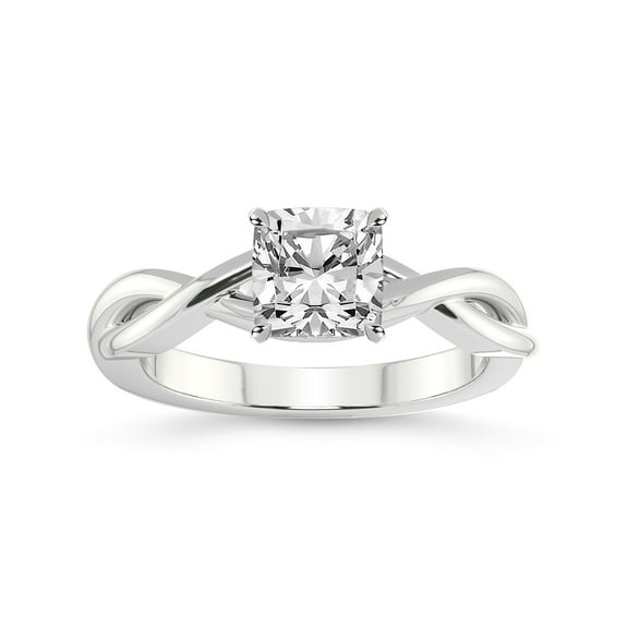 2 Carat IGI Certified Cushion Shape Lab Grown Diamond Engagement Ring | 14K White Gold | Evermore Solitaire Lab Diamond Ring | FG-VS1-VS2 Quality Friendly Diamonds