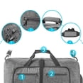 thumbnail image 3 of Bolsa de viaje plegable para hombre y mujer, 65L fin de semana, con plantilla y bolso impermeable, 3 of 5