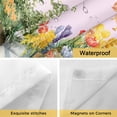 thumbnail image 4 of Spring Floral No Hooks Shower Curtain with Snap-in Liner Oil Painting Flowers Watercolor Farmhouse Blue Truck Shower Curtains for Bathroom, Waterproof, Easy Install, Washable 48"x72", 4 of 9