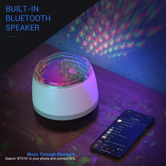 Star Galaxy Projector Night Light White Noise Speaker for Kids Bedroom Realistic