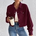 thumbnail image 3 of Aellinatey Women's Corduroy Autumn and Winter Button Long Sleeve Jacket, 3 of 8