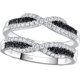 thumbnail image 1 of Anillo potenciador para anillos de compromiso, circonita cúbica blanca y negra, alianzas de boda de plata de ley 925, 1 of 5