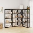 thumbnail image 1 of vidaXL 5-Layer Shelves 4 pcs Anthracite Steel&Engineered Wood, 1 of 5