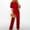 Red C, variant on SDNall Dressy Jumpsuits for Women Loose Batwing Short Sleeve Crewneck Rompers Long Pants Tie Waist Wide Legs Overall One Piece Outfits Rompers for Women Casual Outfits for Women(S-2XL,Beige)