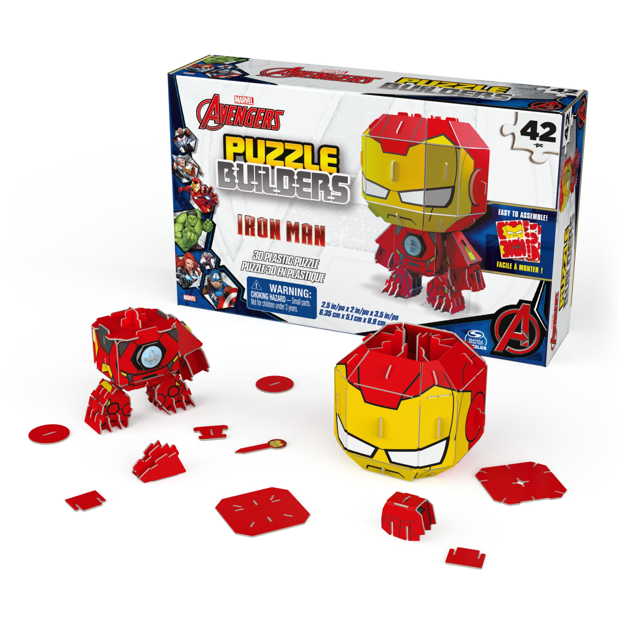 Marvel Avengers, Puzzle Builders Iron Man 42-Piece, for Ages 6 and