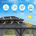 thumbnail image 4 of Soonbuy 10*13 FT Heavy Duty Double Roof Outdoor Gazebo, with Netting and Sunshade Curtains, 4 of 8