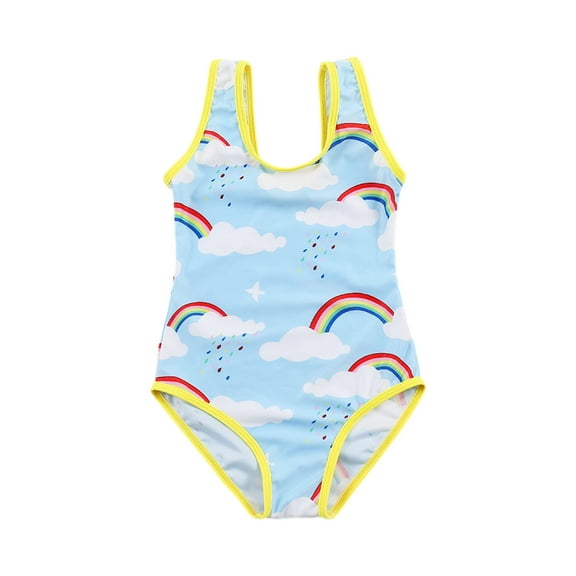 IROINNID Toddler Baby One-piece Sling Swimsuit Swimwear Summer Sleeveless Cute Printed Bathing Suit