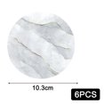 thumbnail image 2 of Posavasos de cerámica de estilo mármol con soporte para 6 piezas, juego de posavasos absorbentes adecuados para todo tipo de tazas, posavasos de estilo moderno para mesa de café, 4 pulgadas, 2 of 5