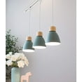 thumbnail image 4 of FSLiving 3-Lights J-Type Track Lights Dimmable Track Mount Pendant Lighting Fixtures w/ Macaron Aluminum Shade Customizable - Bulb Not Included (Green), 4 of 7