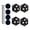 Black, variant on Hugjasmine Stick Mini Rollers Adhesive Casters Easy To Use Rollers for Heavy Furniture