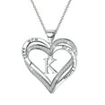 thumbnail image 1 of Collar para mujer, Joyas para mujer, Joyas para mujer, Collar con letra en forma de corazón para mujer, Collar con colgante chapado en forma de corazón, Collar para mujer, 1 of 3