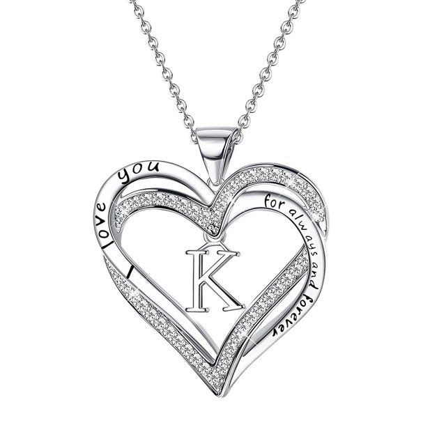 Hot6sl Collier en Forme de Cœur pour Femmes Pendentif Plaqué Cœur