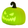 thumbnail image 2 of Lámpara de noche de silicona con forma de calabaza, para mesita de noche, decoración del hogar, luz para habitación de bebé, control táctil. Luz colorida, 2 of 9