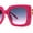 Pink - Black Pink, variant on Womens Thick Plastic Butterfly Rectangle Designer Fashion Sunglasses Tortoise - Brown