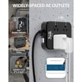 thumbnail image 4 of IPX6 Outdoor Power Strip Weatherproof, Waterproof Surge Protector with 4 Wide Outlet(10FT)+3USB Ports,Wall Mountable for Outside Decorations and More ETL Listed(Black), 4 of 7
