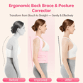 thumbnail image 5 of Posture Corrector for Women and Men, Shoulder Straightener, Back Brace Adjustable Full Back Support, Upper and Lower Back Pain Relief - Scoliosis, Hunchback, Hump, Thoracic, Spine Corrector L, 5 of 7