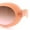 Peach - Pink Smoke, variant on Womens Oval Round Thick Plastic Mod Fashion Fancy Arm Sunglasses All Black