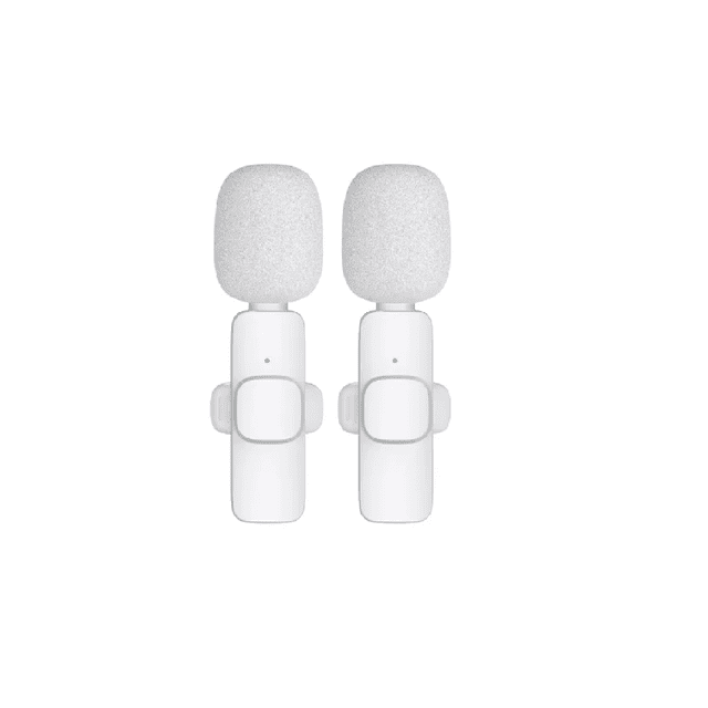 2pcs Micrófono Lavalier Inalámbrico Para iPhone iPad Android