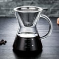 Artisan Design Glass Carafe Home Pour Over Coffee Brewer HandDrip