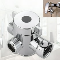 HIBIBUD 1/2 Inch Three Way T-adapter Valve For Toilet Bidet Shower Head Diverter Valve Silver