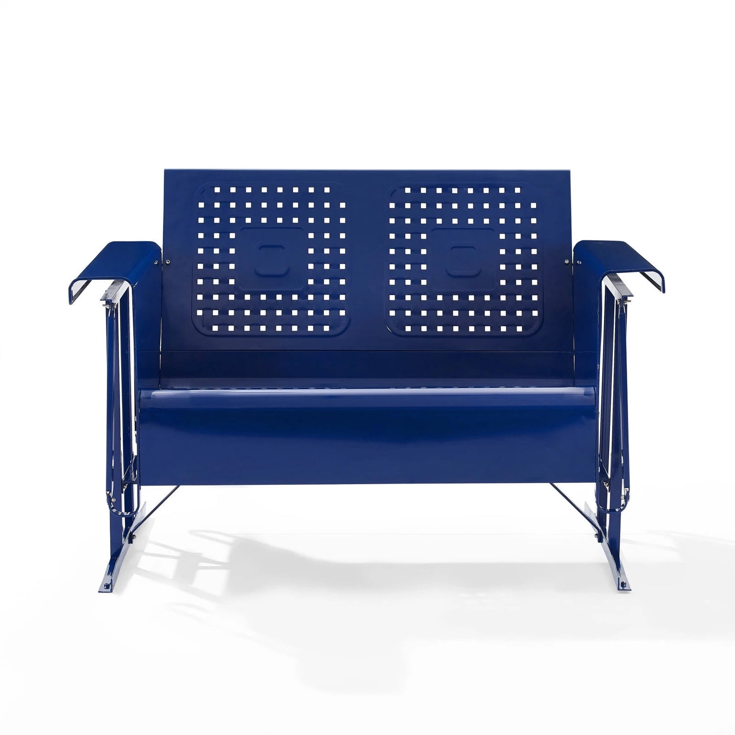 Maykoosh Outdoor Patio Loveseat & Porch Glider for Smooth & Stylish Seating - Navy Gloss Metal