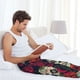thumbnail image 5 of Balery Roses Skulls Pantalones de pijama para hombre, pijama ultraligero, pantalón de descanso-3X-Large, 5 of 6